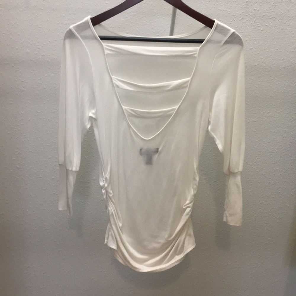 Boutique cream backless top